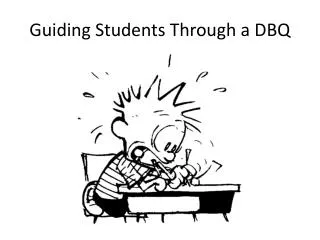 guiding students through a dbq