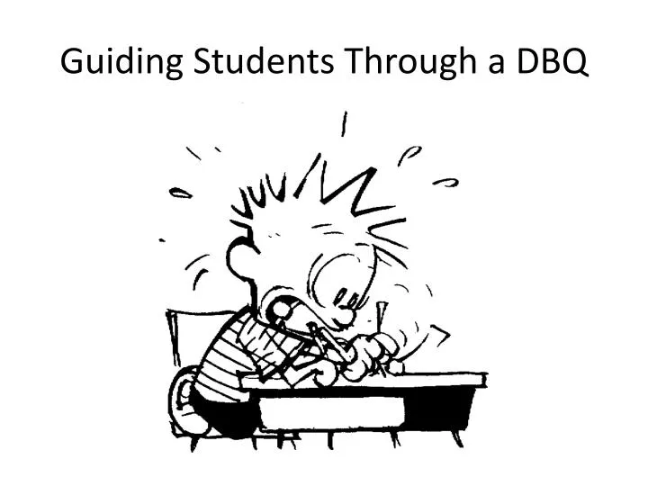 guiding students through a dbq
