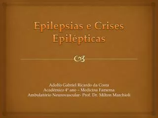 epilepsias e crises epil pticas