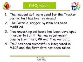 DAQ report
