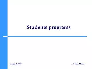 Students programs
