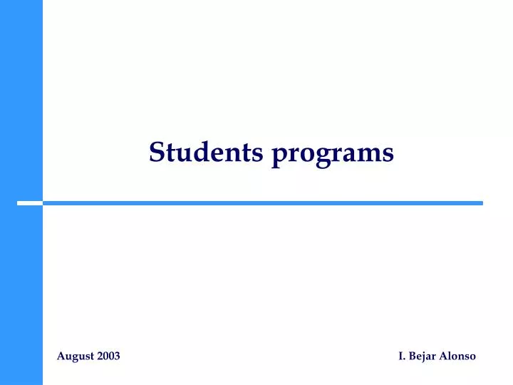 students programs