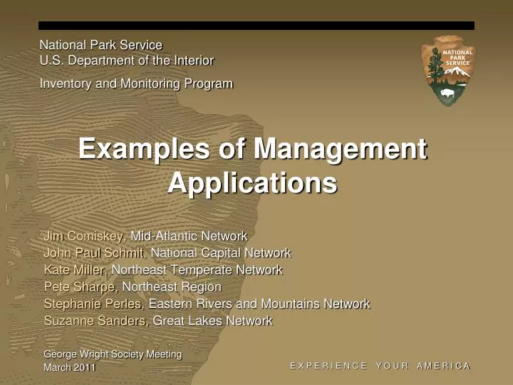 examples of management applications