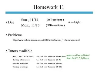 Homework 11