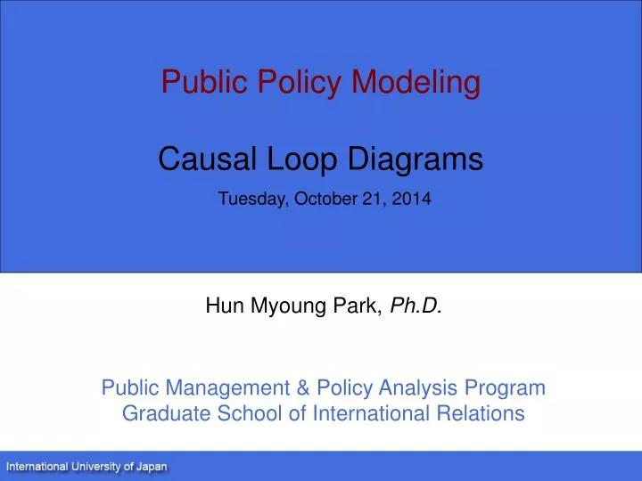 public policy modeling causal loop diagrams tuesday october 21 2014