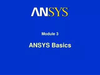 ANSYS Basics