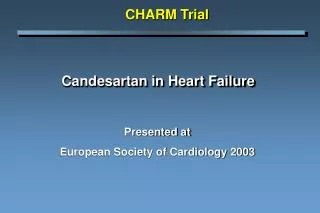 Candesartan in Heart Failure