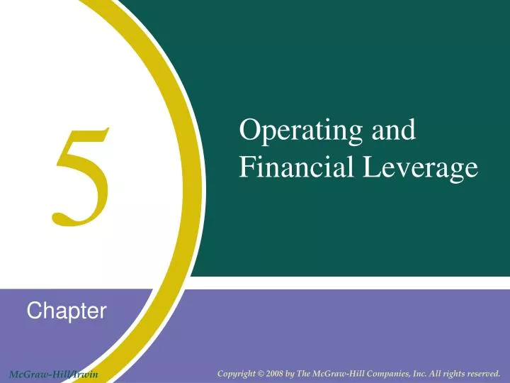 operating and financial leverage