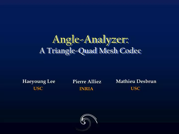 angle analyzer a triangle quad mesh codec