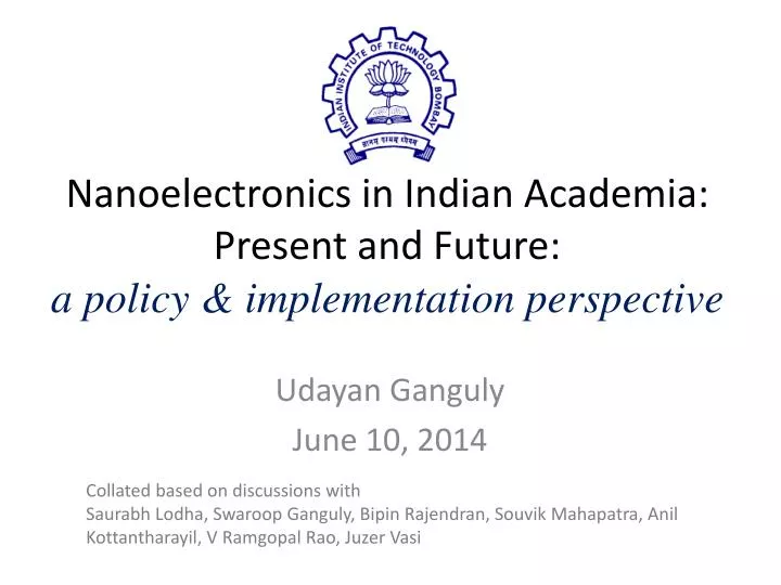 nanoelectronics in indian academia present and future a policy implementation perspective
