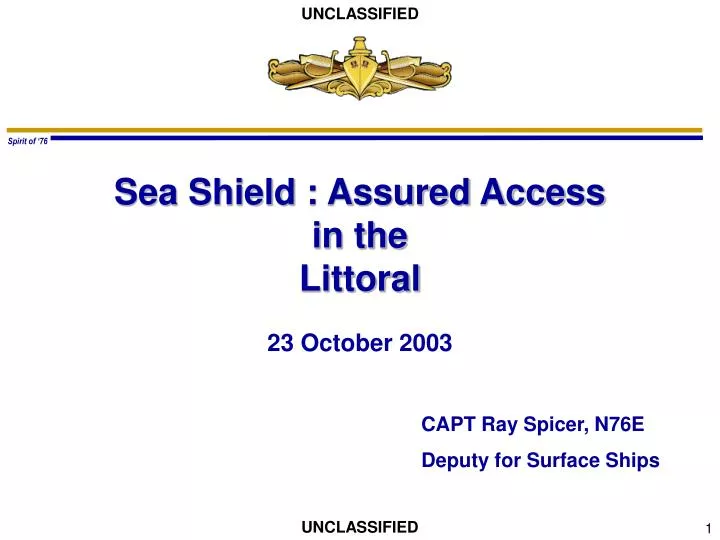 sea shield assured access in the littoral