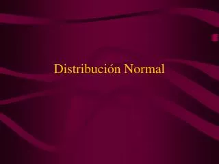 distribuci n normal