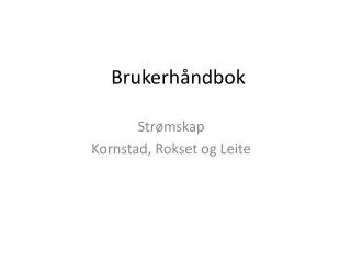 brukerh ndbok