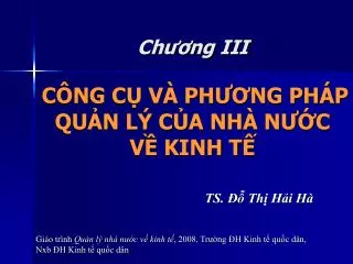 ch ng iii c ng c v ph ng ph p qu n l c a nh n c v kinh t