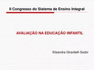 ii congresso do sistema de ensino integral