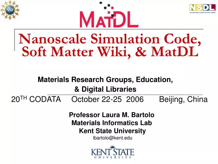 nanoscale simulation code soft matter wiki matdl
