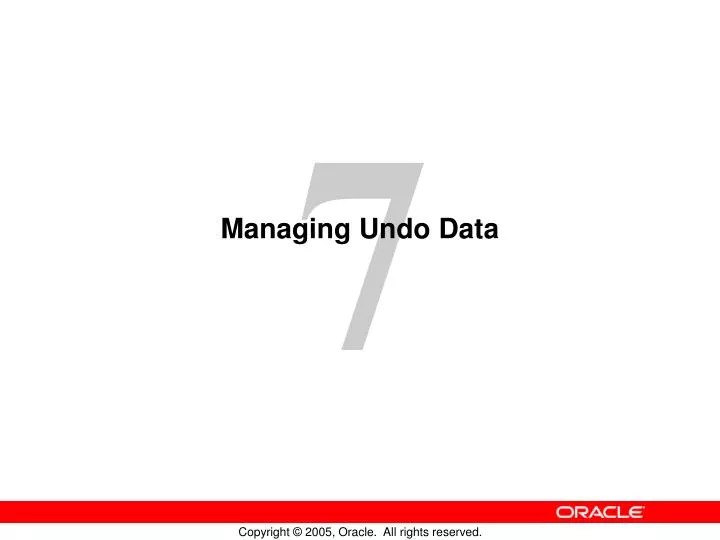managing undo data