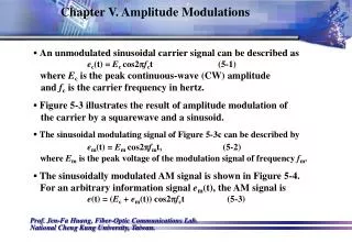 Chapter V. Amplitude Modulations