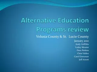 Alternative Education Programs review
