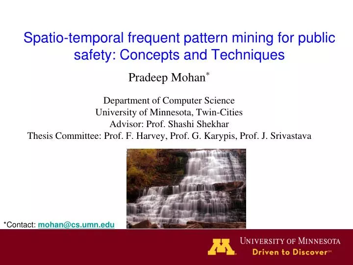spatio temporal frequent pattern mining for public safety concepts and techniques