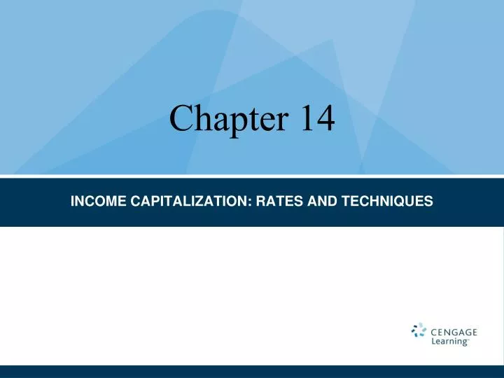 income capitalization rates and techniques