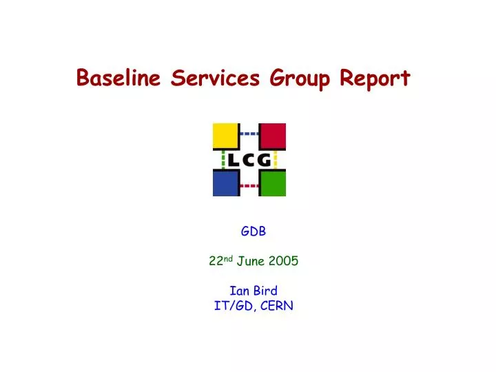 baseline services group report