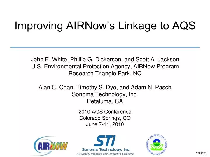 improving airnow s linkage to aqs