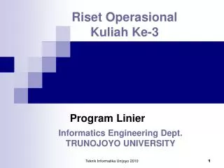 riset operasional kuliah ke 3