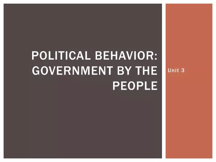 political behavior government by the people