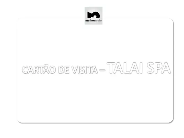 cart o de visita talai spa