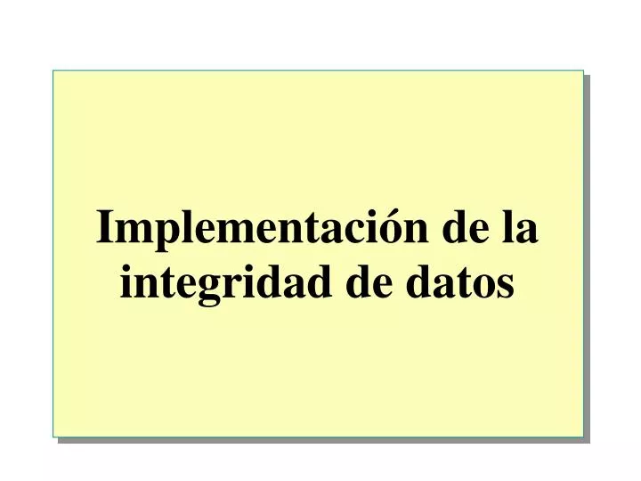 implementaci n de la integridad de datos