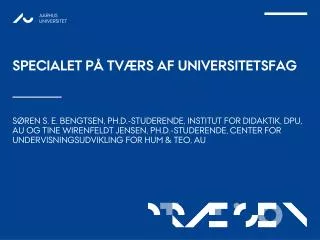 specialet p tv rs af universitetsfag