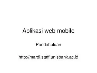aplikasi web mobile