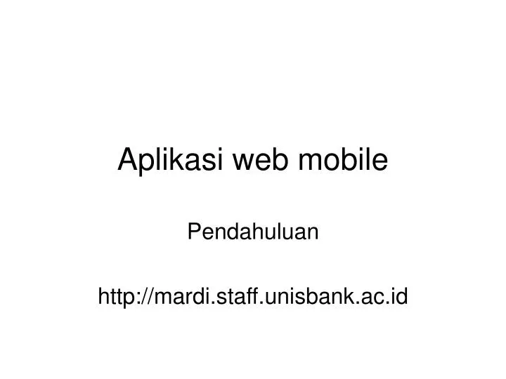 aplikasi web mobile