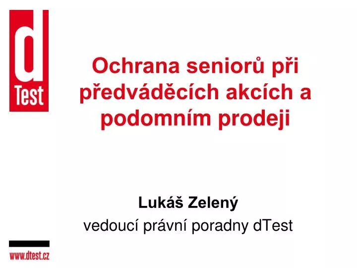 ochrana senior p i p edv d c ch akc ch a podomn m prodeji