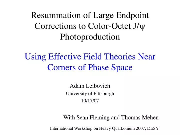 resummation of large endpoint corrections to color octet j photoproduction