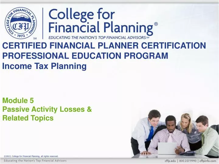 certified financial planner certification professional education program income tax planning