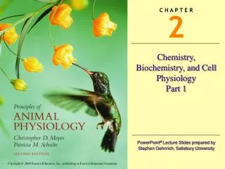Chemistry, Biochemistry, and Cell Physiology Part 1