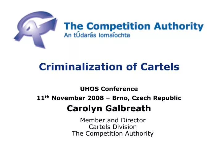 criminalization of cartels