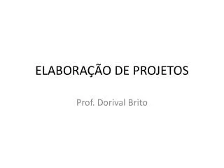 elabora o de projetos