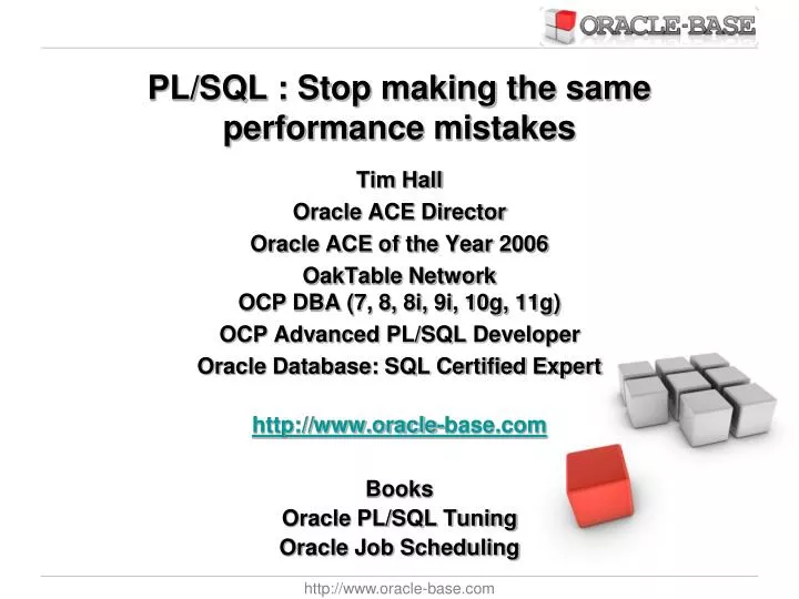 pl sql stop making the same performance mistakes