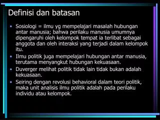 definisi dan batasan