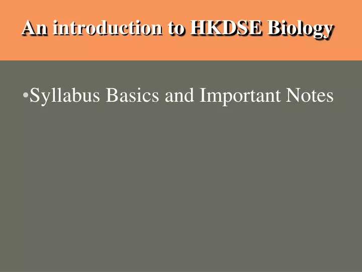 an introduction to hkdse biology