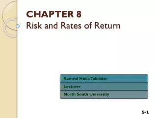 PPT - CHAPTER 8 Risk And Rates Of Return PowerPoint Presentation, Free ...