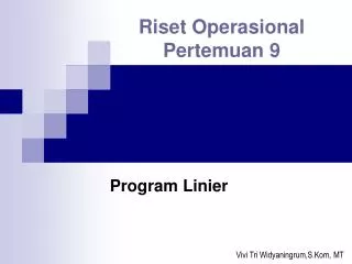 riset operasional pertemuan 9