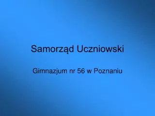 samorz d uczniowski