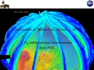 Discussion of Niles et al., Science, 2010