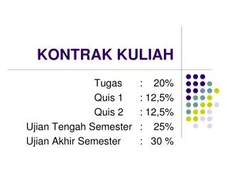 kontrak kuliah