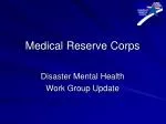 Medical Reserve Corps - slide 1