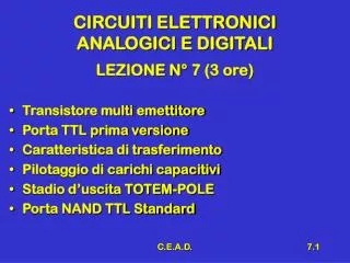 circuiti elettronici analogici e digitali